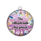Pendentif Cabochon Argent - une orthophoniste trop géniale