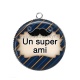 Pendentif Cabochon Argent - un super ami