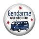 Cabochon Résine - gendarme qui déchire