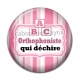 Cabochon Résine - orthophoniste qui déchire