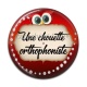 Cabochon Résine - une chouette orthophoniste