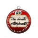 Pendentif Cabochon Argent - une chouette orthophoniste