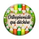 Cabochon Verre - orthophoniste qui déchire