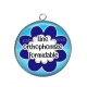 Pendentif Cabochon Argent - une orthophoniste formidable