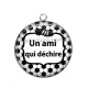 Pendentif Cabochon Argent - un ami qui déchire