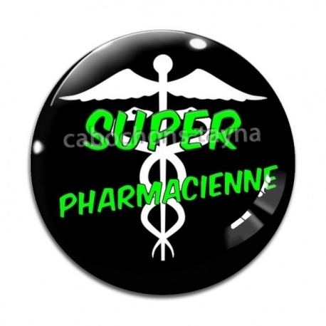 Cabochon Verre - super pharmacienne