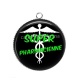 Pendentif Cabochon Argent - super pharmacienne