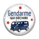 Cabochon Verre - gendarme qui déchire