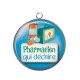 Pendentif Cabochon Argent - pharmacien qui déchire