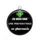 Pendentif Cabochon Argent - je suis une préparatrice en pharmacie