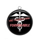 Pendentif Cabochon Argent - pharmacienne formidable