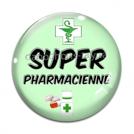 Cabochon Verre - super pharmacienne