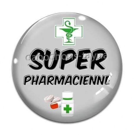 Cabochon Verre - super pharmacienne
