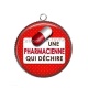 Pendentif Cabochon Argent - une pharmacienne qui déchire