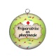 Pendentif Cabochon Argent - préparatrice en pharmacie