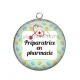 Pendentif Cabochon Argent - préparatrice en pharmacie