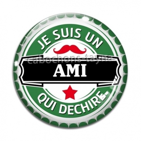 Cabochon Verre - je suis un ami qui déchire
