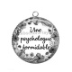 Pendentif Cabochon Argent - une psychologue formidable