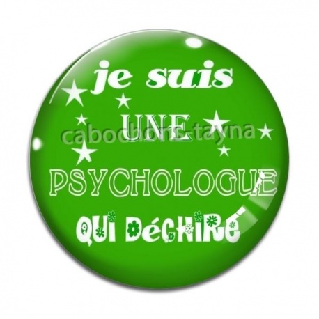 Cabochon Verre - une psychologue qui déchire