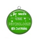 Pendentif Cabochon Argent - une psychologue qui déchire