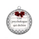 Pendentif Cabochon Argent - une psychologue qui déchire