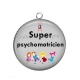Pendentif Cabochon Argent - super psychomotricien - homme