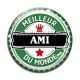 Cabochon Verre - meilleur ami du monde