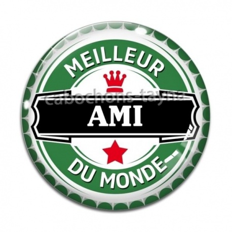Cabochon Verre - meilleur ami du monde