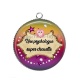 Pendentif Cabochon Argent - une psychologue super chouette