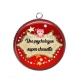 Pendentif Cabochon Argent - une psychologue super chouette