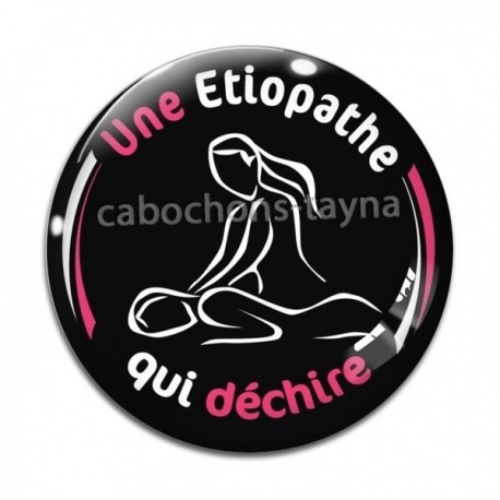 Cabochon Verre - une étiopathe qui déchire