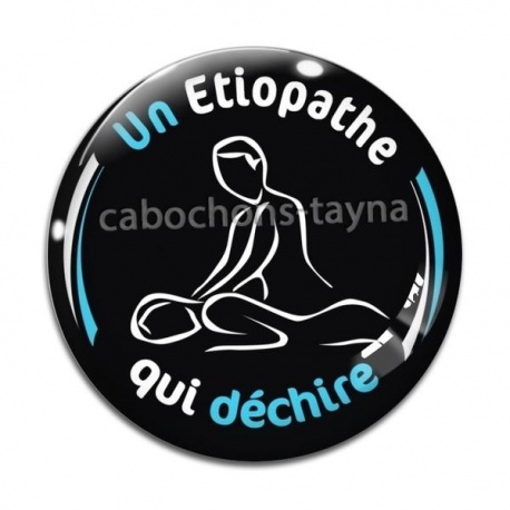 Cabochon Verre - un étiopathe qui déchire