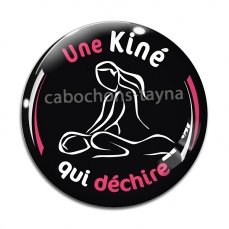 Cabochon Verre - une kiné qui déchire