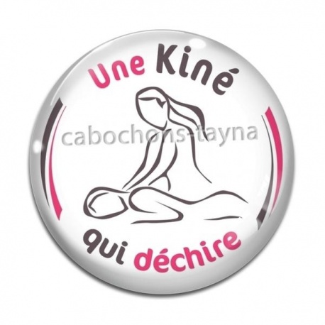 Cabochon Verre - une kiné qui déchire