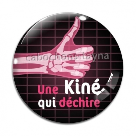 Cabochon Verre - une kiné qui déchire
