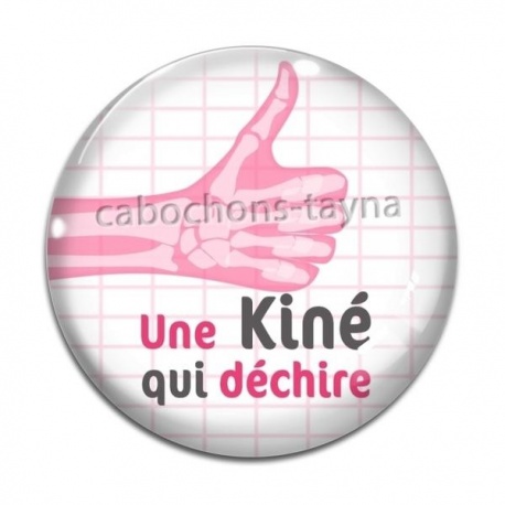 Cabochon Verre - une kiné qui déchire