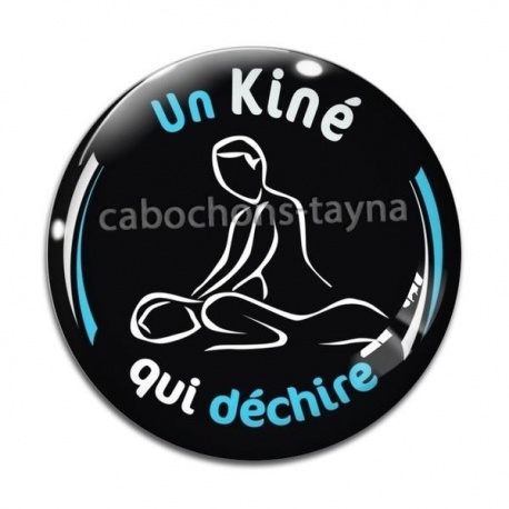 Cabochon Verre - un kiné qui déchire