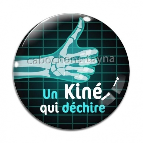 Cabochon Verre - un kiné qui déchire