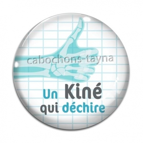 Cabochon Verre - un kiné qui déchire