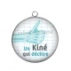 Pendentif Cabochon Argent - un kiné qui déchire