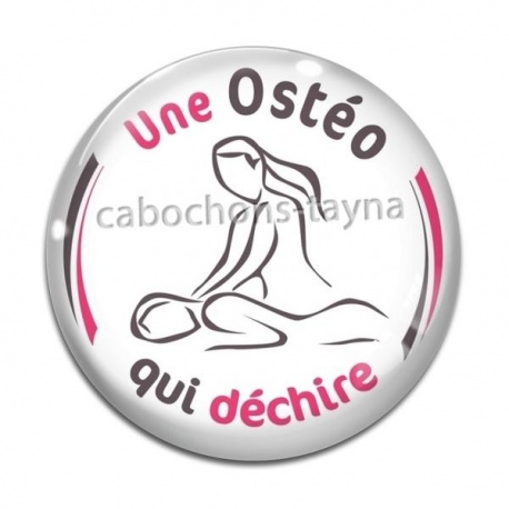 Cabochon Verre - une ostéo qui déchire