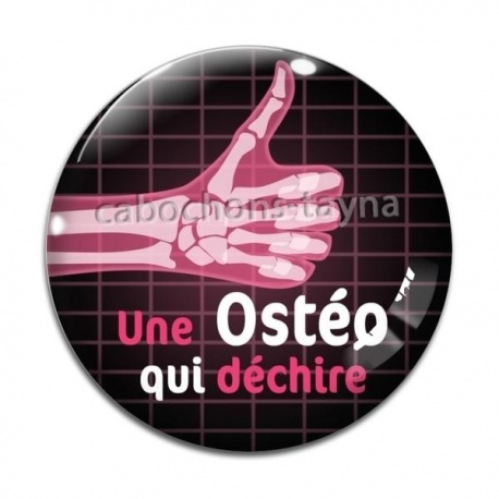 Cabochon Verre - une ostéo qui déchire