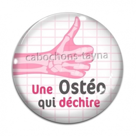 Cabochon Verre - une ostéo qui déchire