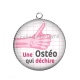 Pendentif Cabochon Argent - une ostéo qui déchire