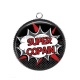 Pendentif Cabochon Argent - super copain