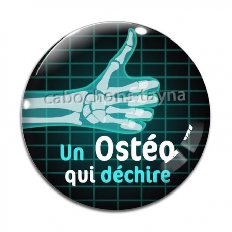 Cabochon Verre - un ostéo qui déchire