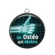 Pendentif Cabochon Argent - un ostéo qui déchire