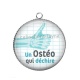 Pendentif Cabochon Argent - un ostéo qui déchire