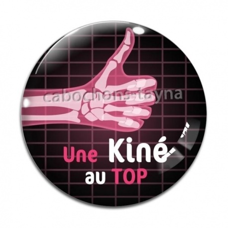 Cabochon Verre - une kiné au top