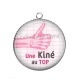 Pendentif Cabochon Argent - une kiné au top